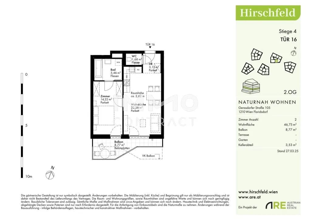 2-Zimmer-Wohnung kaufen in Wien – 46,75 m², € 271.000 – Bild 14 von 14