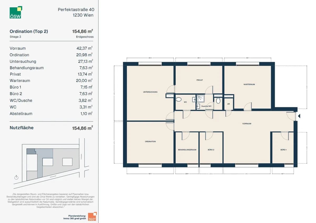 7-Zimmer-Gewerbeimmobilie mieten in Wien – 156 m², € 2.018 – Bild 2 von 25