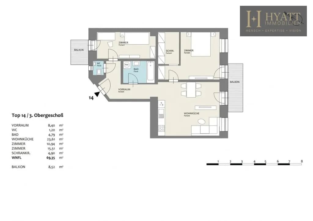 2-Zimmer-Wohnung kaufen in Wien – 70,26 m², € 435.500 – Bild 13 von 13