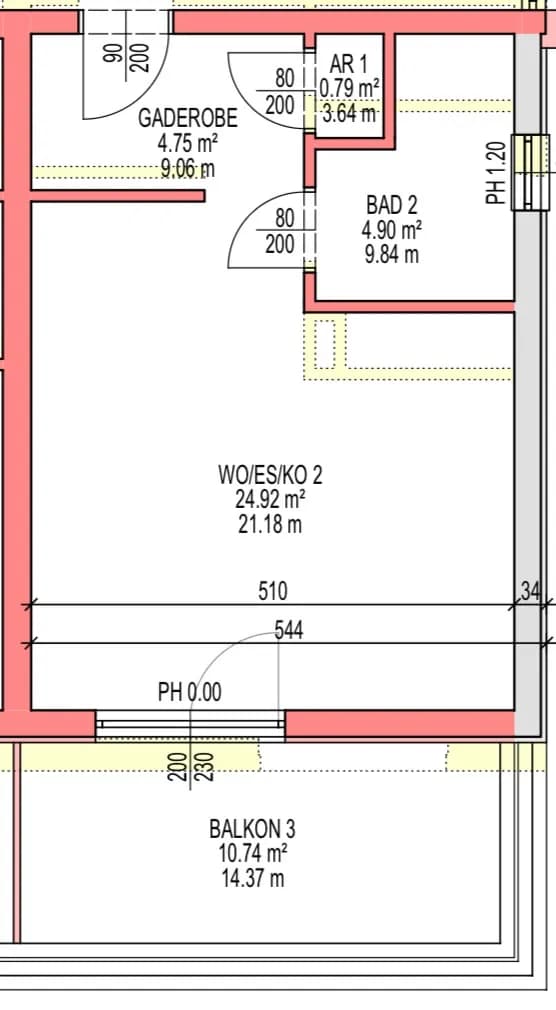 3-Zimmer-Wohnung mieten in Villach – 70 m², € 1.500 – Bild 3 von 4