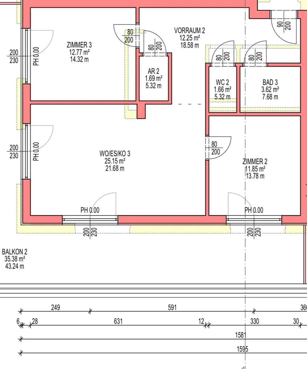 3-Zimmer-Wohnung mieten in Villach – 70 m², € 1.500 – Bild 4 von 4