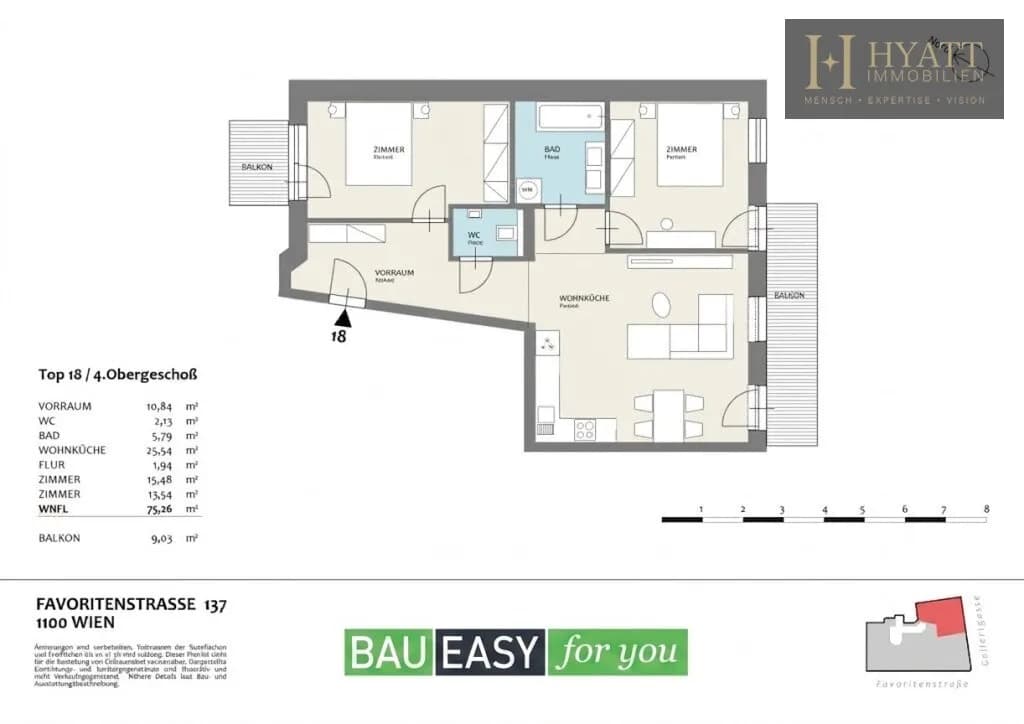 3-Zimmer-Wohnung kaufen in Wien – 75,26 m², € 481.700 – Bild 22 von 22