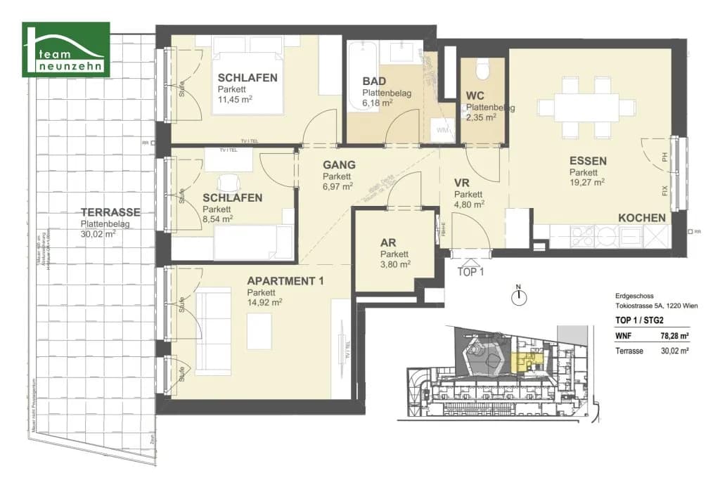Immobilie kaufen in Wien – 78,28 m², € 419.990 – Bild 29 von 29