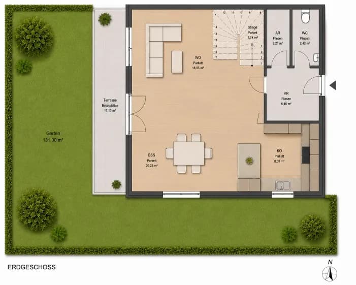 4-Zimmer-Haus kaufen in Graz – 112 m², € 599.200 – Bild 6 von 7