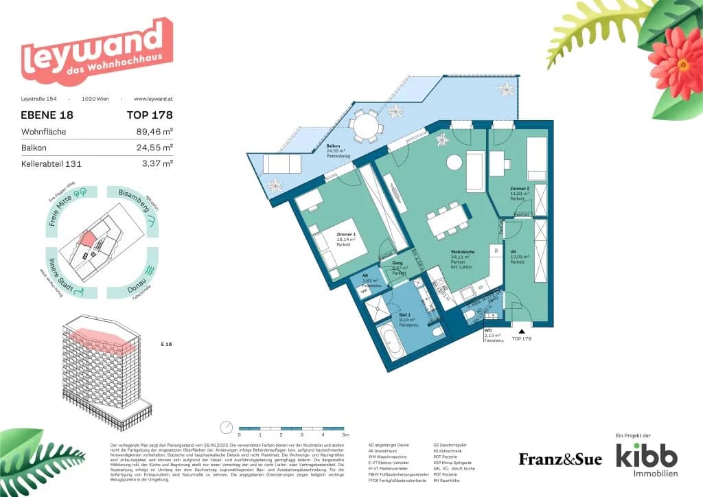 3-Zimmer-Wohnung kaufen in Wien – 89,46 m², € 904.300 – Bild 25 von 26