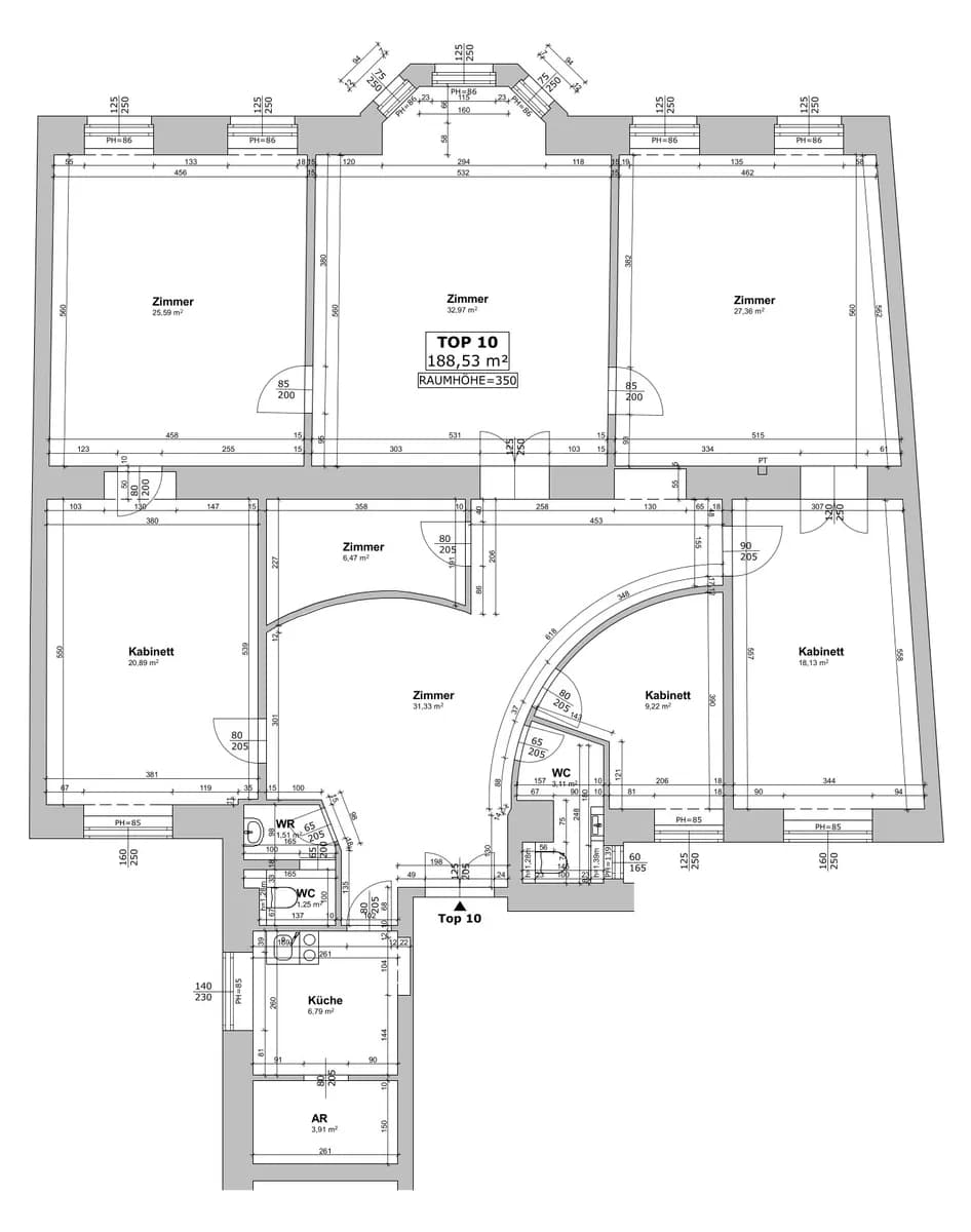 5-Zimmer-Gewerbeimmobilie mieten in Wien – 189 m², € 3.998 – Bild 11 von 11