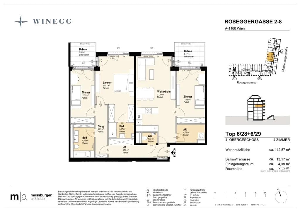 4-Zimmer-Wohnung kaufen in Wien – 112,57 m², € 816.300 – Bild 7 von 7