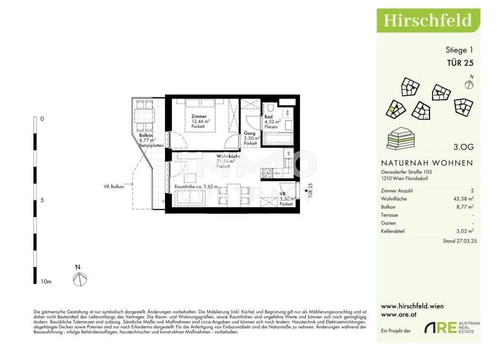 2-Zimmer-Wohnung kaufen in Wien – 45,38 m², € 264.000 – Bild 4 von 6