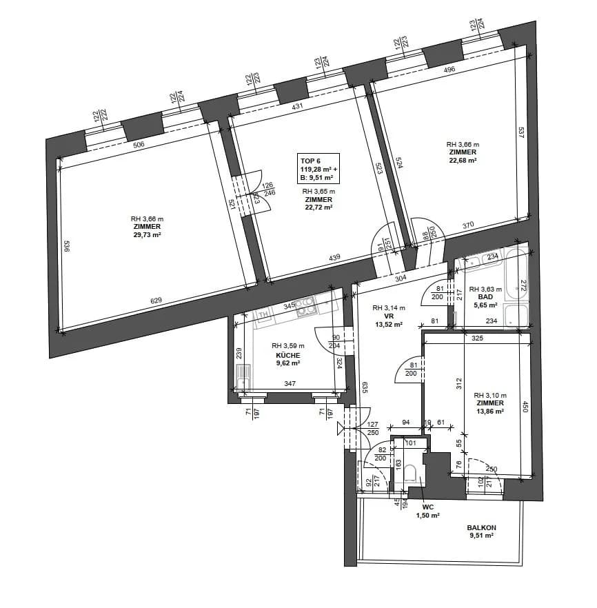 4-Zimmer-Wohnung kaufen in Wien – 119,28 m², € 879.000 – Bild 15 von 15