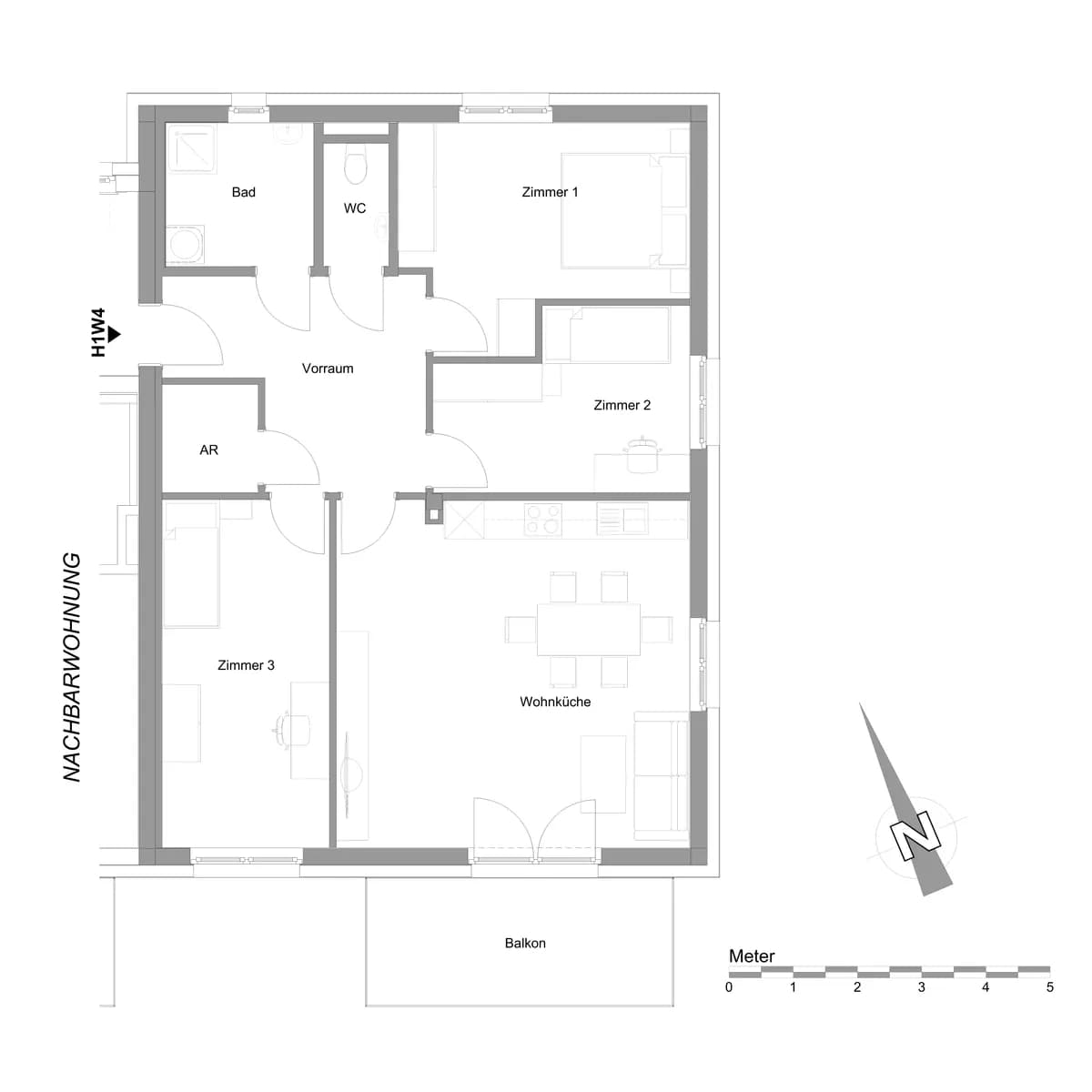 4-Zimmer-Wohnung mieten in Südoststeiermark – 88,85 m², € 815 – Bild 4 von 4