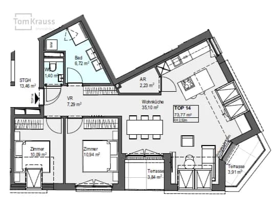 3-Zimmer-Wohnung kaufen in Wien – 73,77 m², € 580.000 – Bild 4 von 11