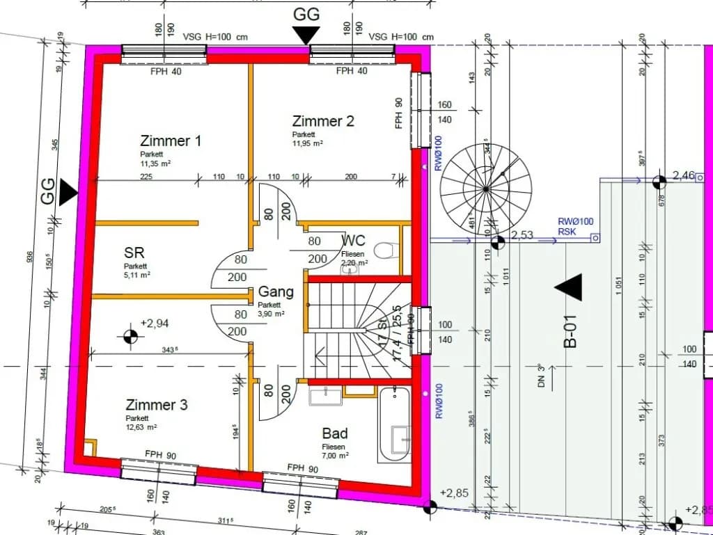4-Zimmer-Haus mieten in Mödling – 98,16 m², € 2.800 – Bild 77 von 78
