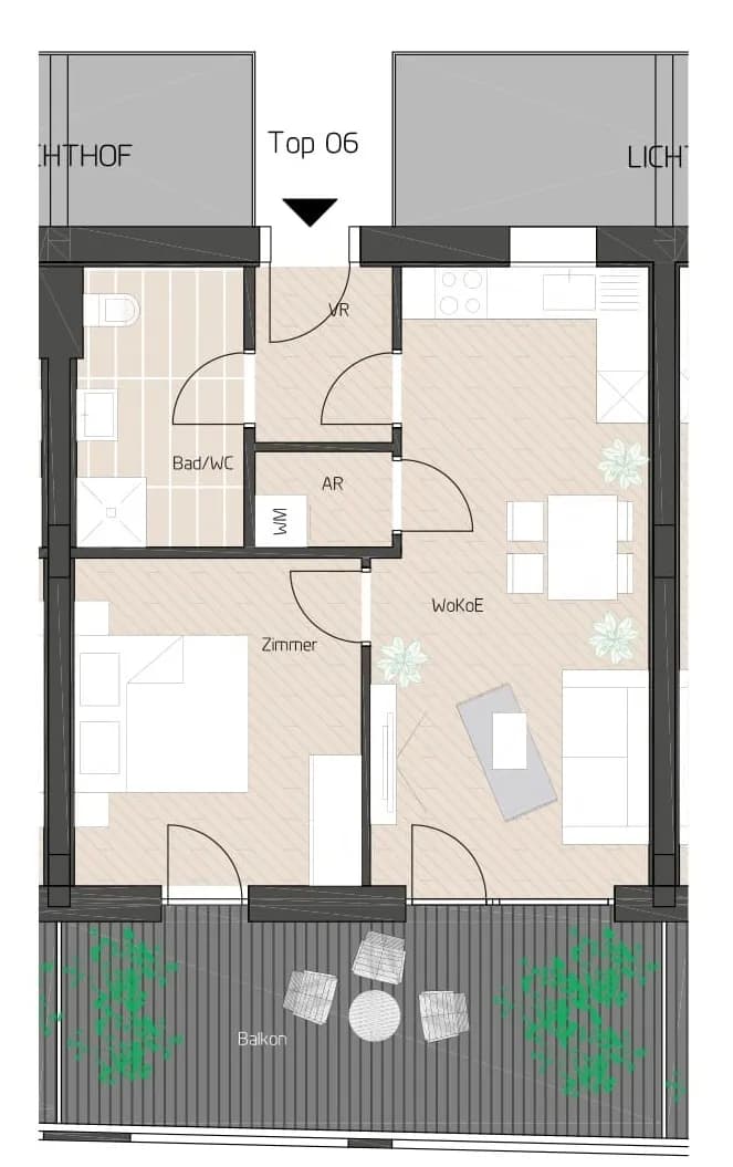 2-Zimmer-Wohnung mieten in Graz – 45,4 m², € 939 – Bild 2 von 27