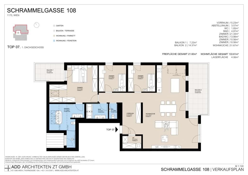 4-Zimmer-Wohnung kaufen in Wien – 133,61 m², € 1.095.000 – Bild 15 von 16