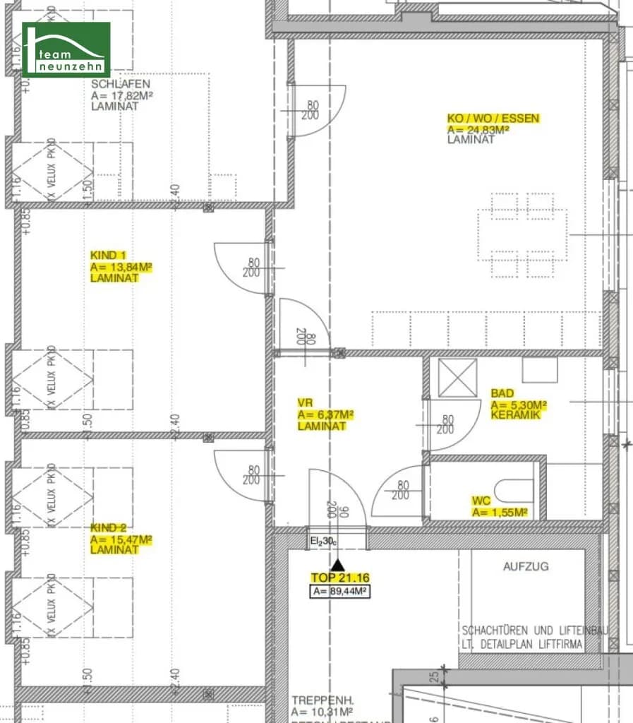 4-Zimmer-Wohnung mieten in Graz – 89,44 m², € 897 – Bild 6 von 6