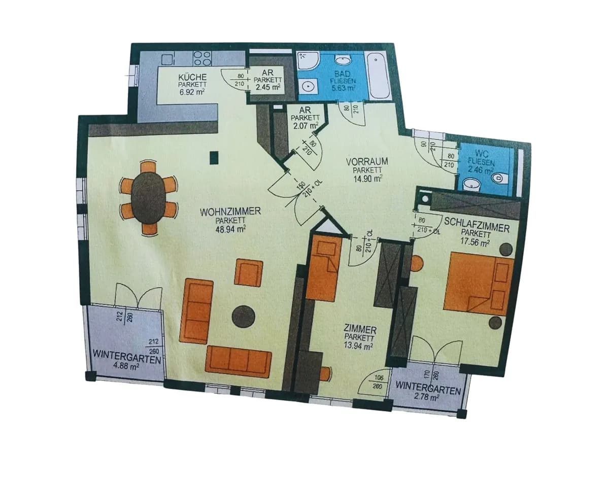 3-Zimmer-Wohnung kaufen in Graz – 120 m², € 650.000 – Bild 9 von 9