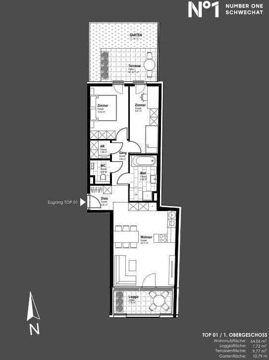 3-Zimmer-Wohnung kaufen in Bruck an der Leitha – 64,06 m², € 370.300 – Bild 11 von 13