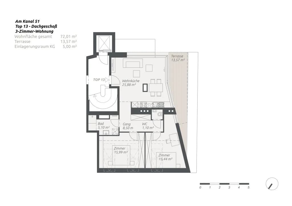 3-Zimmer-Wohnung kaufen in Wien – 72,01 m², € 550.000 – Bild 15 von 17