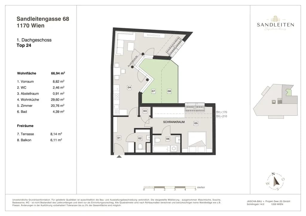2-Zimmer-Wohnung kaufen in Wien – 66,94 m², € 597.000 – Bild 12 von 12