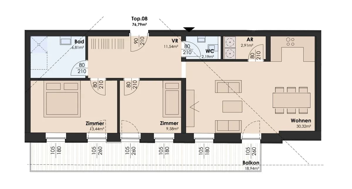 3-Zimmer-Wohnung kaufen in Kufstein – 76,79 m², € 995.000 – Bild 4 von 4