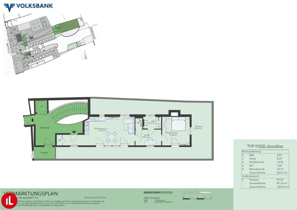 Immobilie mieten in Baden – 63,27 m², € 1.566 – Bild 2 von 2