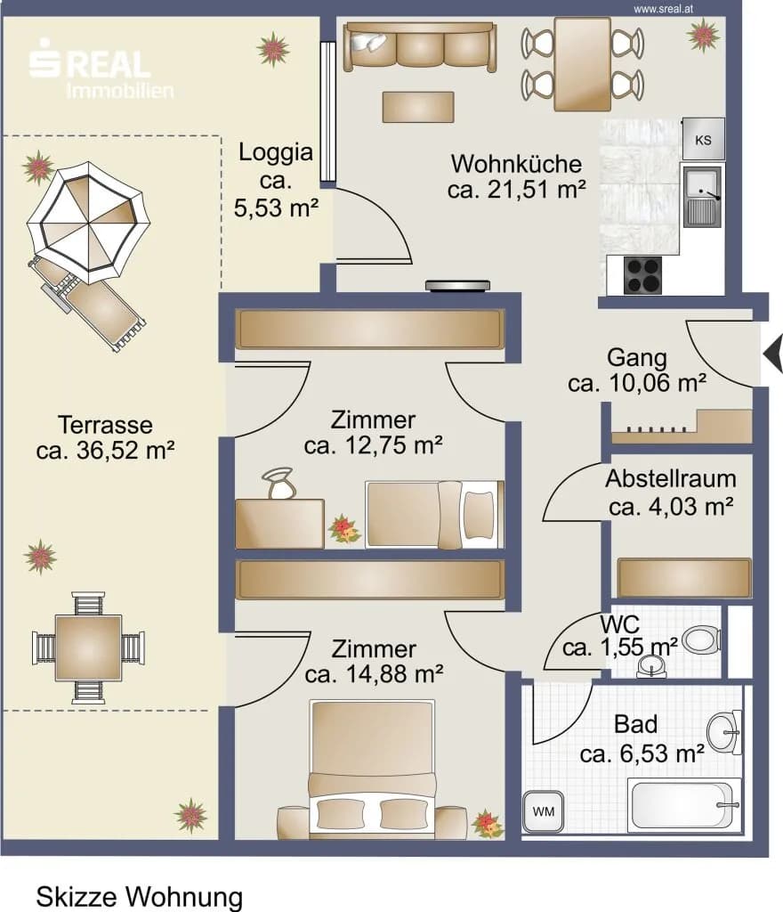 3-Zimmer-Wohnung kaufen in Wien – 76,84 m², € 428.000 – Bild 16 von 17