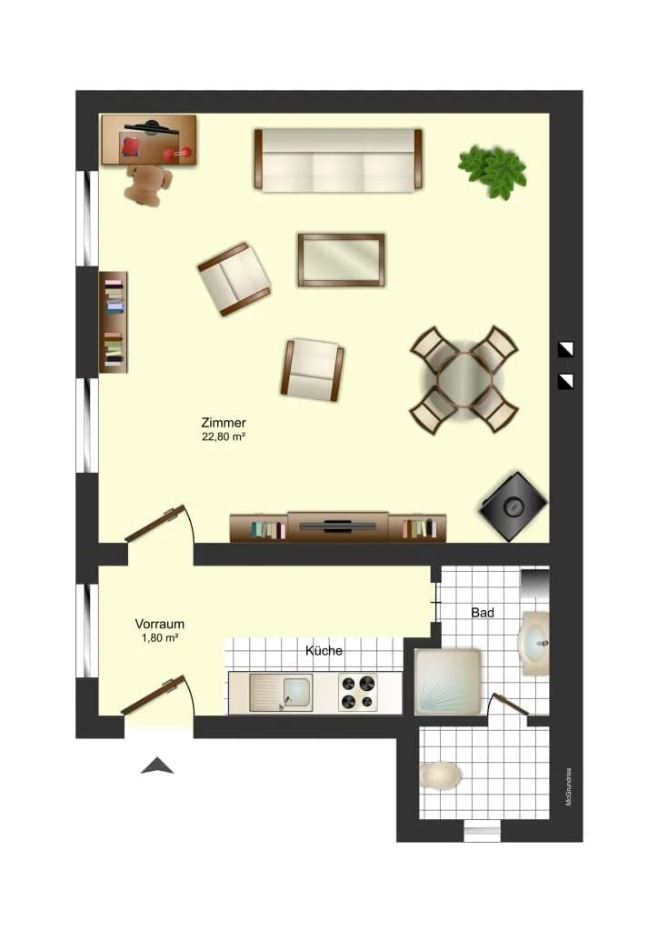 1-Zimmer-Wohnung kaufen in Wien – 36,8 m², € 80.000 – Bild 6 von 6