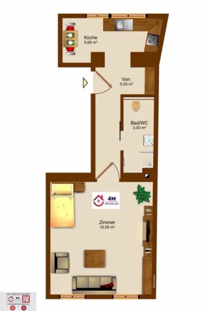 1-Zimmer-Wohnung kaufen in Wien – 32,76 m², € 169.900 – Bild 11 von 11