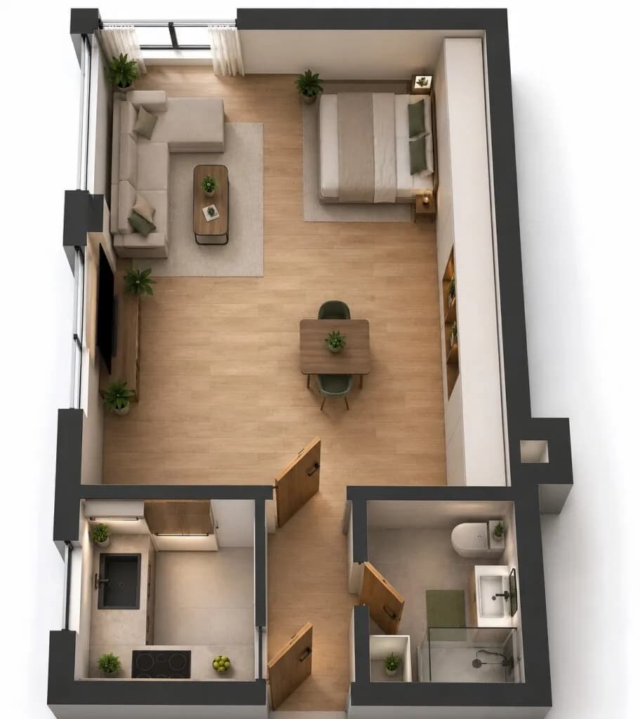 1-Zimmer-Wohnung mieten in Graz – 40 m², € 707 – Bild 8 von 8