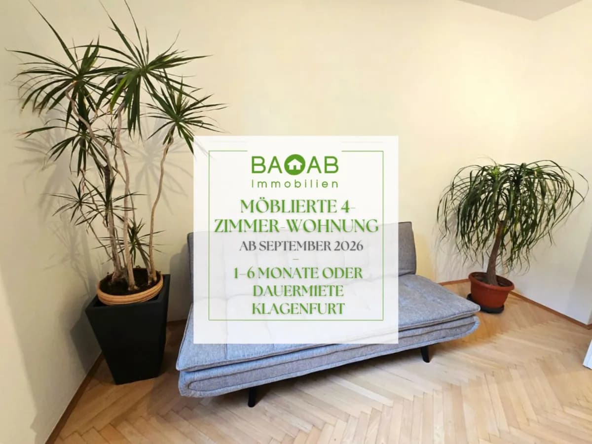 4-Zimmer-Wohnung mieten in Klagenfurt – 57 m², € 2.400