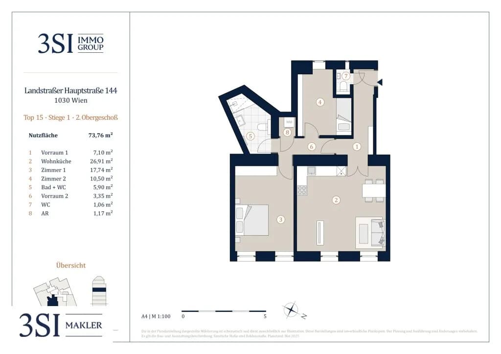 3-Zimmer-Wohnung kaufen in Wien – 73,76 m², € 589.000 – Bild 14 von 14
