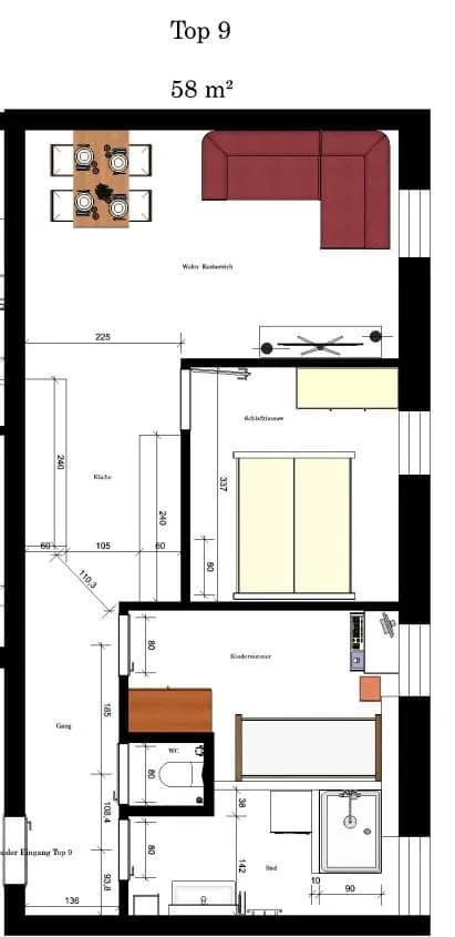 3-Zimmer-Wohnung mieten in Steyr – 58 m², € 639