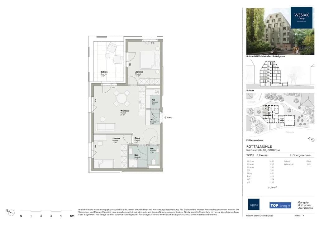 3-Zimmer-Wohnung kaufen in Graz – 64,6 m², € 449.985 – Bild 6 von 6