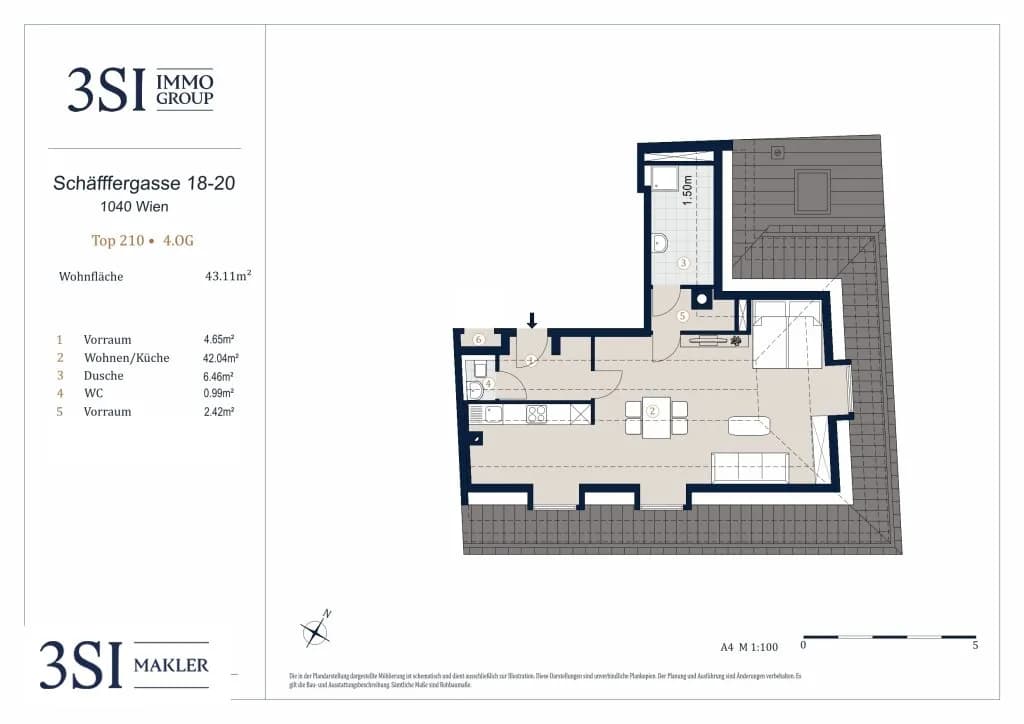 1-Zimmer-Wohnung kaufen in Wien – 43,11 m², € 339.000 – Bild 10 von 10