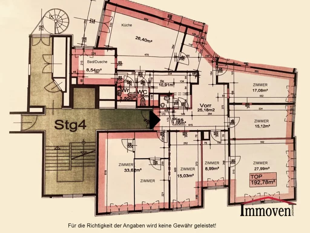 7-Zimmer-Wohnung mieten in Wien – 193 m², € 3.114 – Bild 17 von 17