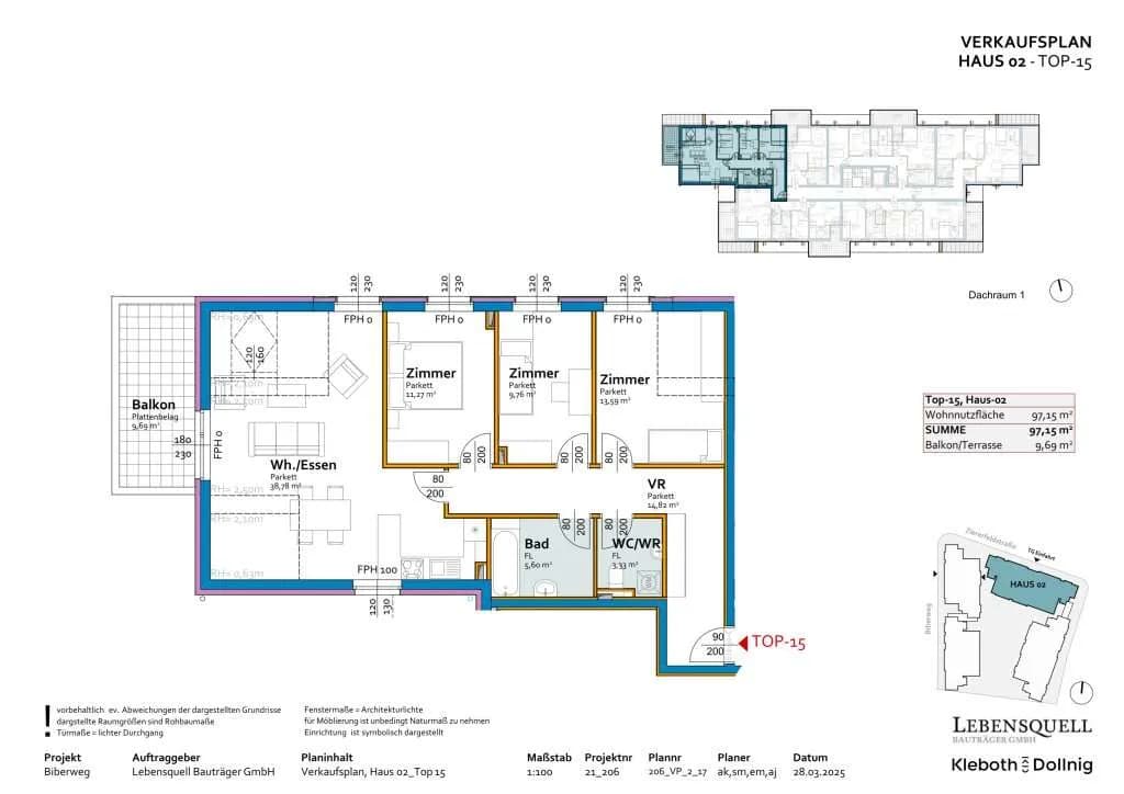 4-Zimmer-Wohnung kaufen in Linz – 97,15 m², € 460.262 – Bild 7 von 7
