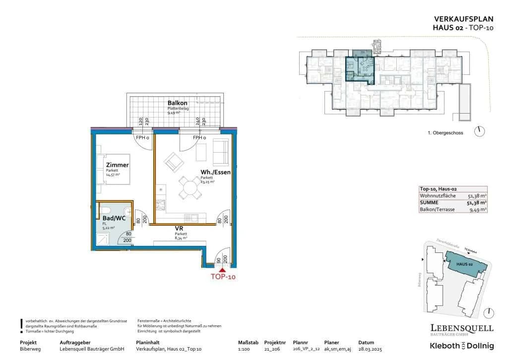2-Zimmer-Wohnung kaufen in Linz – 51,38 m², € 254.867 – Bild 7 von 7