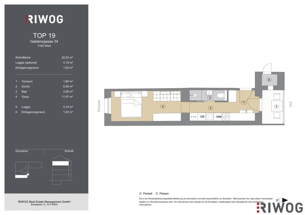 1-Zimmer-Wohnung kaufen in Wien – 22,93 m², € 88.500 – Bild 13 von 13