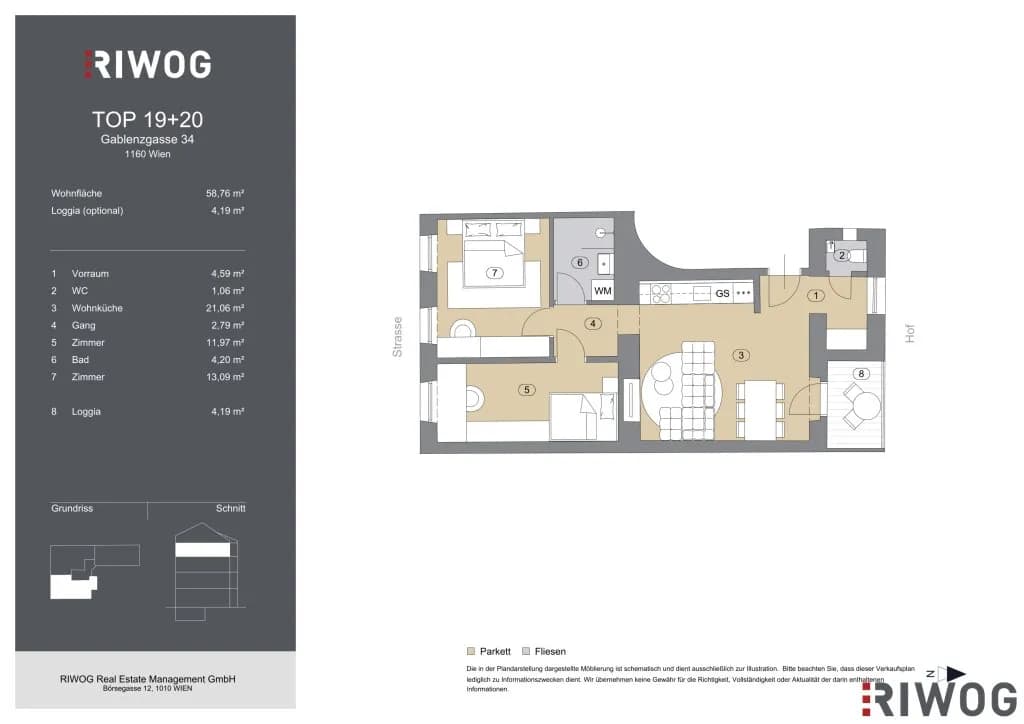 3-Zimmer-Wohnung kaufen in Wien – 58,76 m², € 215.000 – Bild 24 von 24