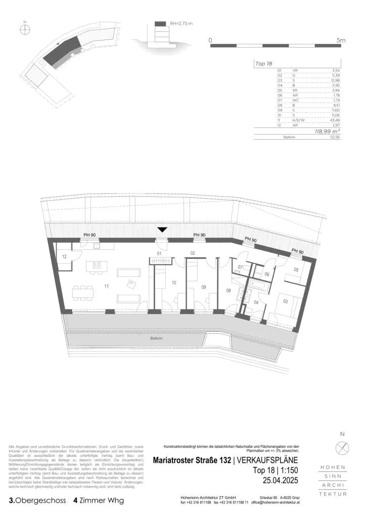 4-Zimmer-Wohnung kaufen in Graz – 118,55 m², € 839.000 – Bild 9 von 9
