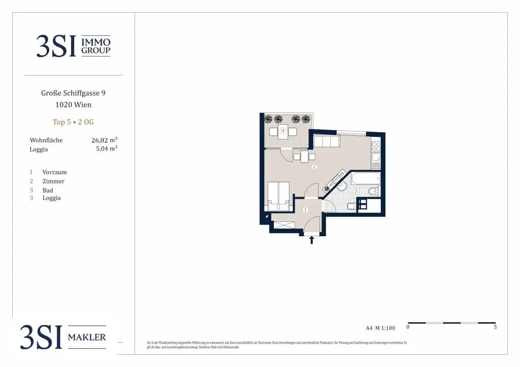 1-Zimmer-Wohnung kaufen in Wien – 26,82 m², € 279.000 – Bild 15 von 15