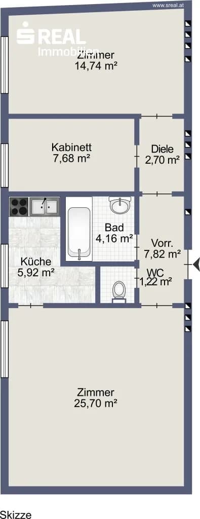 3-Zimmer-Wohnung kaufen in Wien – 66,21 m², € 215.000 – Bild 10 von 11