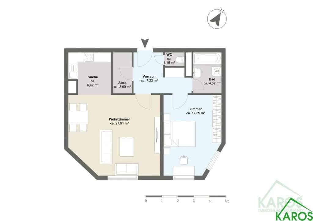 2-Zimmer-Wohnung mieten in Wien – 66,84 m², € 1.246 – Bild 12 von 12