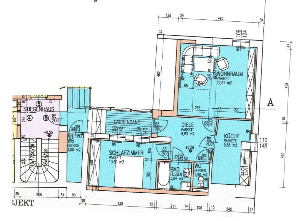 2-Zimmer-Wohnung mieten in Graz – 62 m², € 700 – Bild 8 von 13