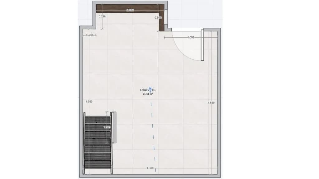 2-Zimmer-Gewerbeimmobilie mieten in Wien – 40 m², € 1.250 – Bild 11 von 12