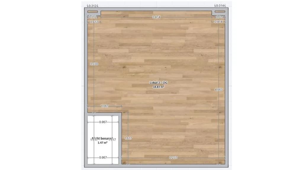 2-Zimmer-Gewerbeimmobilie mieten in Wien – 40 m², € 1.250 – Bild 12 von 12