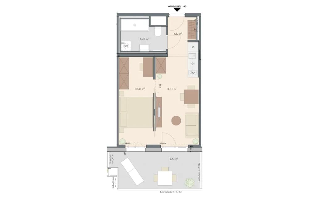 2-Zimmer-Wohnung kaufen in Wien – 37,71 m², € 267.000 – Bild 9 von 9