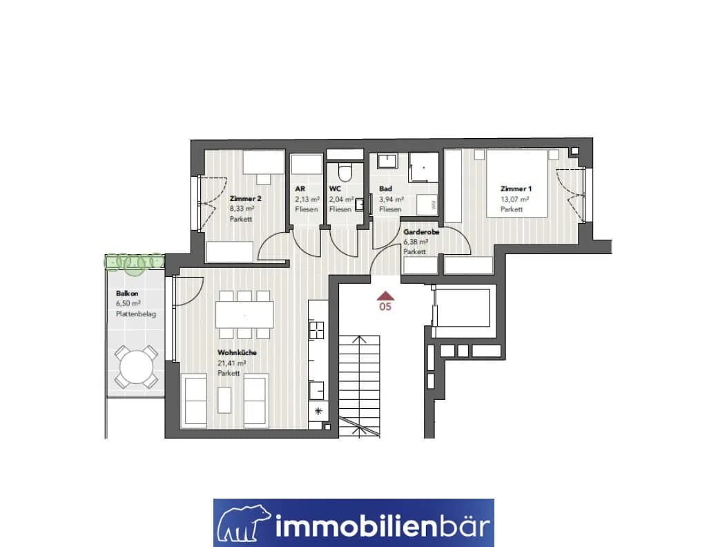 2-Zimmer-Wohnung kaufen in Wien – 73,2 m², € 599.000 – Bild 7 von 7