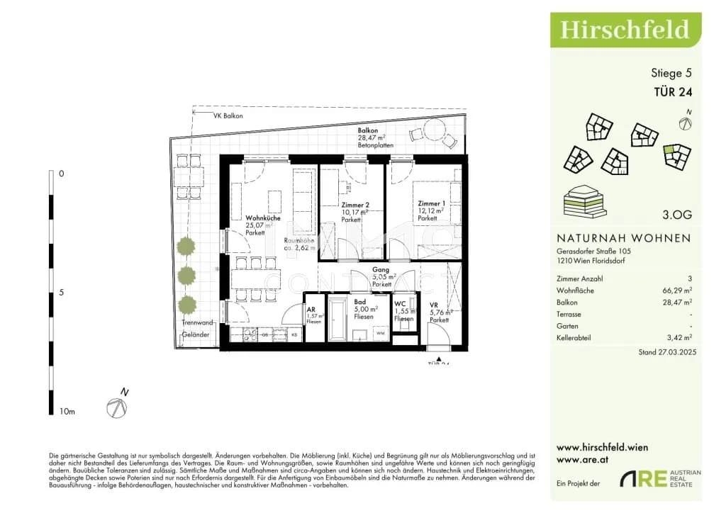 3-Zimmer-Wohnung kaufen in Wien – 66,29 m², € 406.000 – Bild 7 von 7