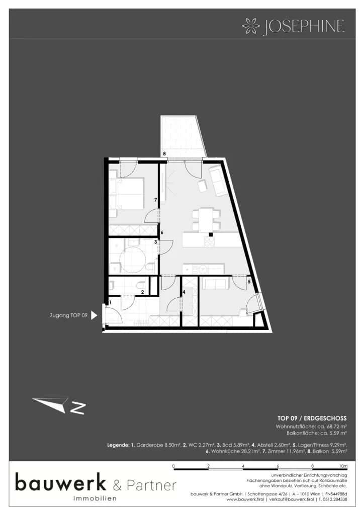 3-Zimmer-Wohnung kaufen in Wien – 68,72 m², € 439.800 – Bild 10 von 11